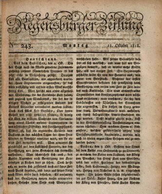 Regensburger Zeitung Montag 12. Oktober 1818