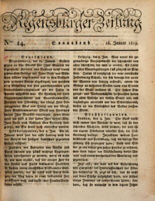 Regensburger Zeitung Samstag 16. Januar 1819