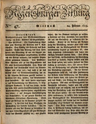 Regensburger Zeitung Mittwoch 24. Februar 1819
