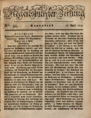 Regensburger Zeitung Samstag 17. April 1819