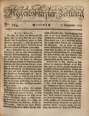 Regensburger Zeitung Mittwoch 8. September 1819