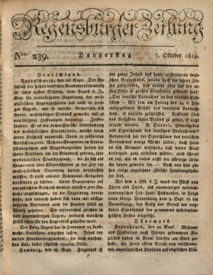 Regensburger Zeitung Donnerstag 7. Oktober 1819