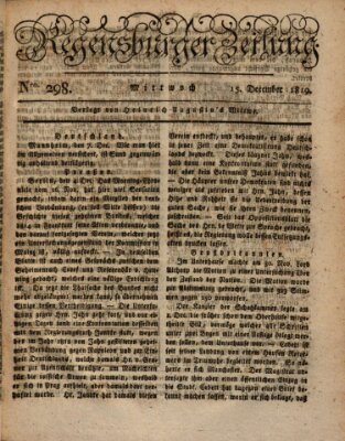 Regensburger Zeitung Mittwoch 15. Dezember 1819