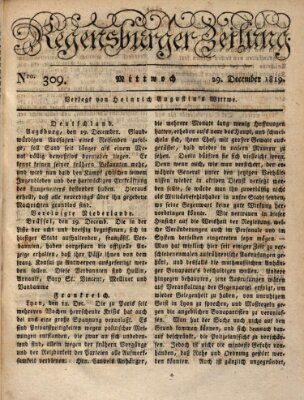 Regensburger Zeitung Mittwoch 29. Dezember 1819