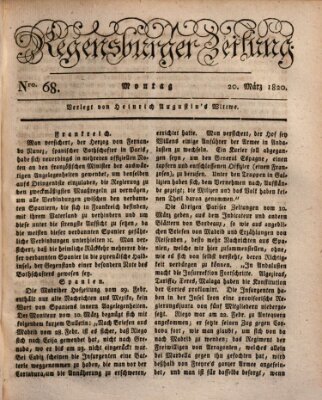 Regensburger Zeitung Montag 20. März 1820