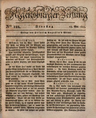 Regensburger Zeitung Dienstag 23. Mai 1820