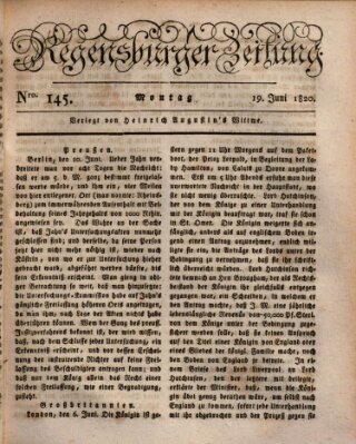 Regensburger Zeitung Montag 19. Juni 1820