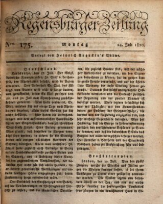 Regensburger Zeitung Montag 24. Juli 1820