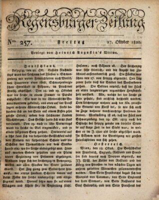 Regensburger Zeitung Freitag 27. Oktober 1820