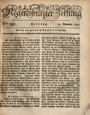 Regensburger Zeitung Freitag 24. November 1820