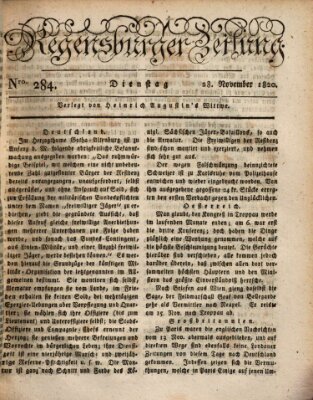 Regensburger Zeitung Dienstag 28. November 1820