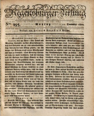 Regensburger Zeitung Montag 11. Dezember 1820
