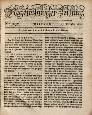 Regensburger Zeitung Mittwoch 13. Dezember 1820