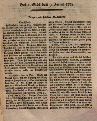 Staats-Relation der neuesten europäischen Nachrichten und Begebenheiten Mittwoch 3. Januar 1798