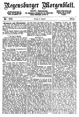 Regensburger Morgenblatt Sonntag 28. Dezember 1873