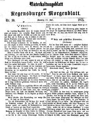 Regensburger Morgenblatt Sonntag 25. Juli 1875