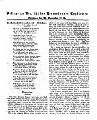 Regensburger Conversations-Blatt (Regensburger Tagblatt) Dienstag 21. Dezember 1841