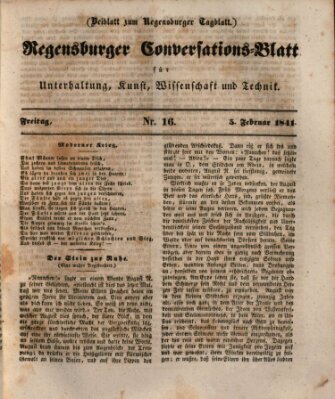 Regensburger Conversations-Blatt (Regensburger Tagblatt) Freitag 5. Februar 1841