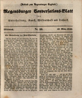 Regensburger Conversations-Blatt (Regensburger Tagblatt) Mittwoch 17. März 1841