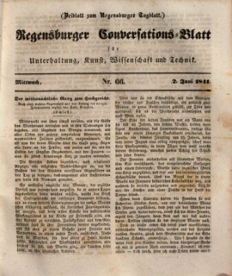 Regensburger Conversations-Blatt (Regensburger Tagblatt) Mittwoch 2. Juni 1841