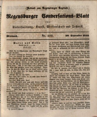 Regensburger Conversations-Blatt (Regensburger Tagblatt) Mittwoch 29. September 1841