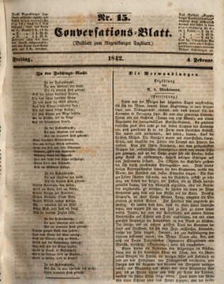 Regensburger Conversations-Blatt (Regensburger Tagblatt) Freitag 4. Februar 1842