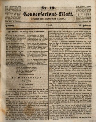 Regensburger Conversations-Blatt (Regensburger Tagblatt) Sonntag 13. Februar 1842
