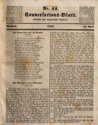 Regensburger Conversations-Blatt (Regensburger Tagblatt) Mittwoch 13. April 1842