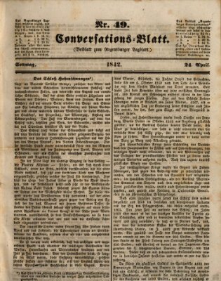 Regensburger Conversations-Blatt (Regensburger Tagblatt) Sonntag 24. April 1842