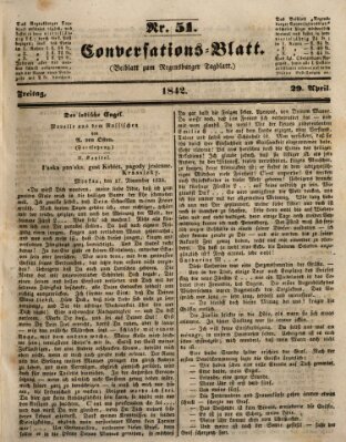 Regensburger Conversations-Blatt (Regensburger Tagblatt) Freitag 29. April 1842