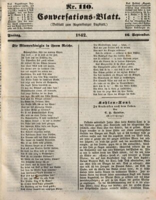 Regensburger Conversations-Blatt (Regensburger Tagblatt) Freitag 16. September 1842