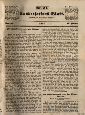 Regensburger Conversations-Blatt (Regensburger Tagblatt) Sonntag 18. Februar 1844