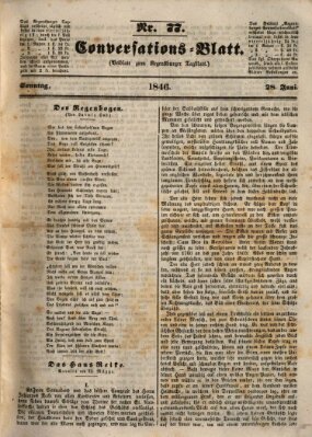 Regensburger Conversations-Blatt (Regensburger Tagblatt) Sonntag 28. Juni 1846