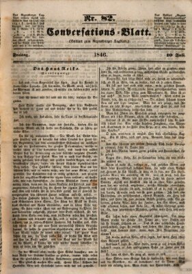 Regensburger Conversations-Blatt (Regensburger Tagblatt) Freitag 10. Juli 1846