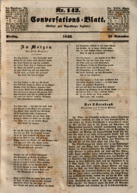 Regensburger Conversations-Blatt (Regensburger Tagblatt) Freitag 27. November 1846