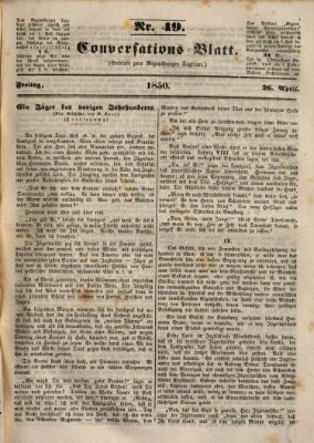Regensburger Conversations-Blatt (Regensburger Tagblatt) Freitag 26. April 1850