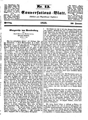Regensburger Conversations-Blatt (Regensburger Tagblatt) Freitag 30. Januar 1852