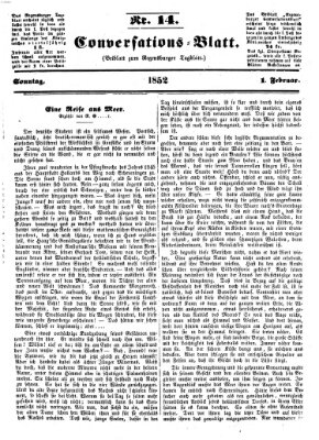 Regensburger Conversations-Blatt (Regensburger Tagblatt) Sonntag 1. Februar 1852