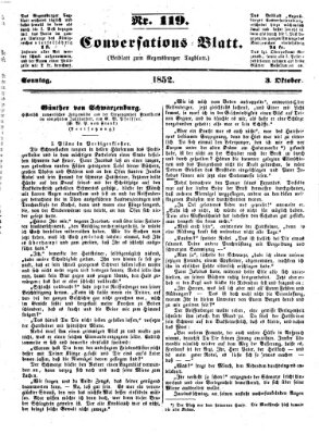 Regensburger Conversations-Blatt (Regensburger Tagblatt) Sonntag 3. Oktober 1852
