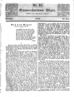 Regensburger Conversations-Blatt (Regensburger Tagblatt) Sonntag 17. Juni 1855