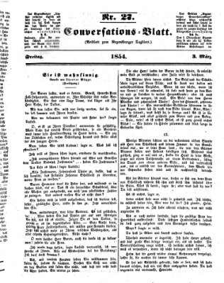 Regensburger Conversations-Blatt (Regensburger Tagblatt) Freitag 3. März 1854