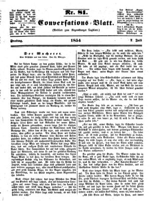 Regensburger Conversations-Blatt (Regensburger Tagblatt) Freitag 7. Juli 1854