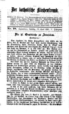 Der katholische Kirchenfreund (Der katholische Volksfreund) Sonntag 30. April 1865