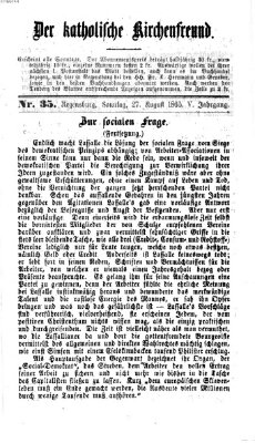 Der katholische Kirchenfreund (Der katholische Volksfreund) Sonntag 27. August 1865