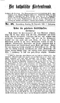 Der katholische Kirchenfreund (Der katholische Volksfreund) Sonntag 26. November 1865