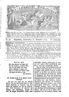 Der katholische Volksfreund Donnerstag 16. November 1871