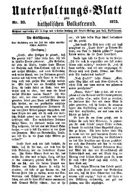Der katholische Volksfreund Donnerstag 6. November 1873