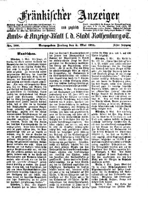Fränkischer Anzeiger Freitag 8. Mai 1874