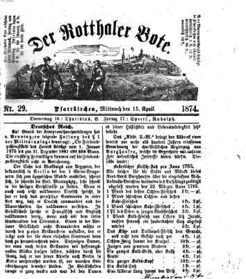 Rottaler Bote Mittwoch 15. April 1874
