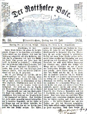 Rottaler Bote Freitag 17. Juli 1874